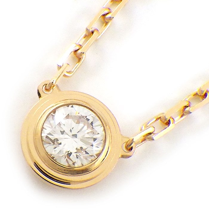 カルティエ Cartier ネックレス ダムール LM ディアマン レジェ B7215600 1ポイント ダイヤモンド 0.18ct K18PG 【中古】