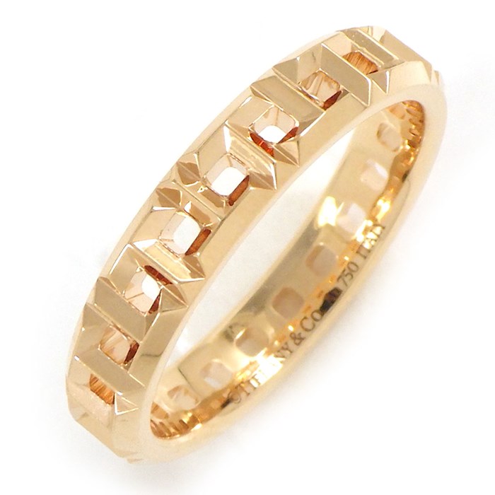 ティファニー Tiffany & Co. リング T トゥルー ナロー 63065218 幅3.5mmモデル K18PG 9号 【中古】