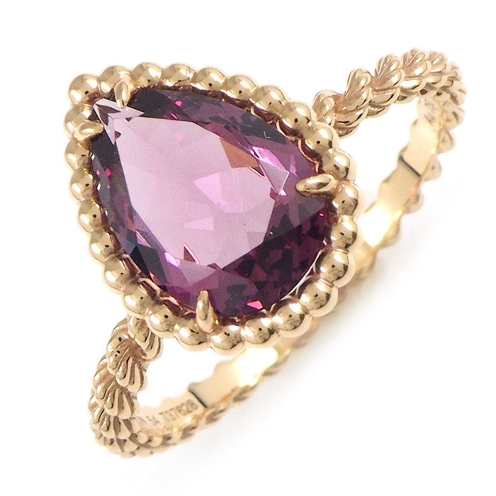 ブシュロン BOUCHERON リング セルパン ボエム スモール JRG02783 ドロップモチーフ ロードライトガーネット 1.90ct K18PG 13号 / #54 【箱・保付き】 【中古】