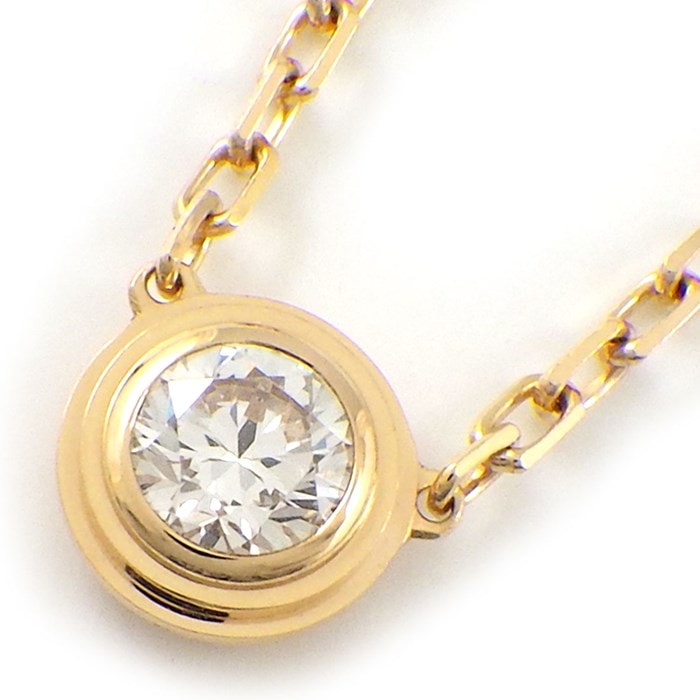 カルティエ Cartier ネックレス ダムール LM ディアマン レジェ B7215600 1ポイント ダイヤモンド 0.18ct K18PG 【中古】