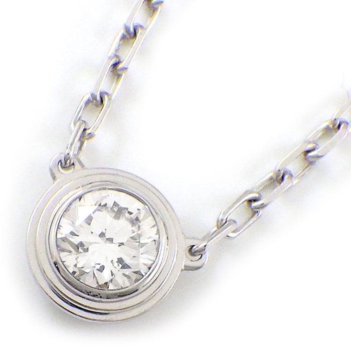 カルティエ Cartier ネックレス ダムール LM ディアマン レジェ CRB7215400 1ポイント ダイヤモンド 0.18ct K18WG 【中古】