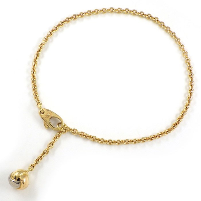 カルティエ Cartier ブレスレット ベビー トリニティ パンピーユ ボール スウィング ドロップ スリーカラー K18PG K18WG K18YG 【中古】