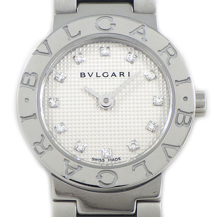 ブルガリ BVLGARI 腕時計 ブルガリブルガリ BB23SS 12ポイント ダイヤインデックス ホワイトギョーシェ文字盤 SS クオーツアナログ 【中古】