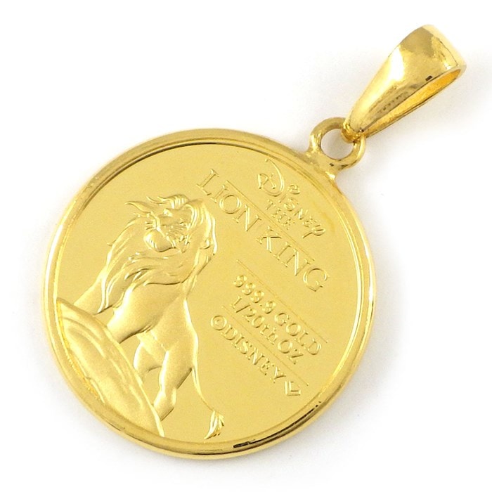 ディズニー Disney ペンダントトップ ライオンキング 30周年 1/20oz 2024年 150枚限定 メダル Au999