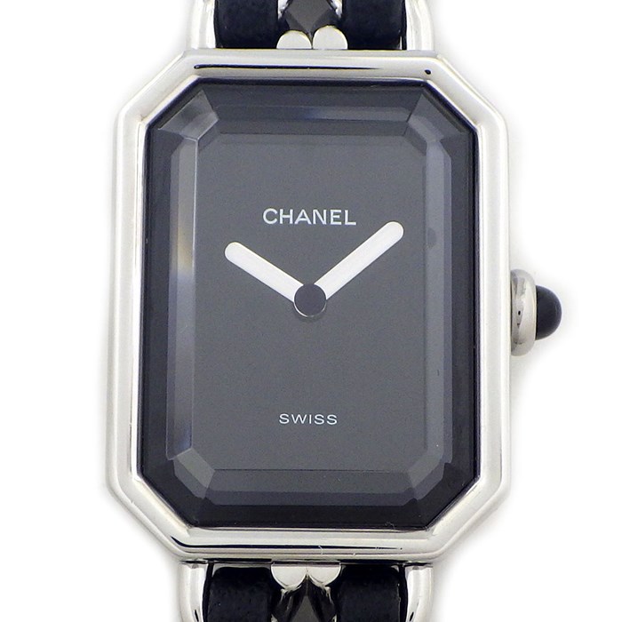 シャネル CHANEL 腕時計 プルミエール M H0451 ブラック文字盤 革ベルト SS クオーツアナログ 【中古】