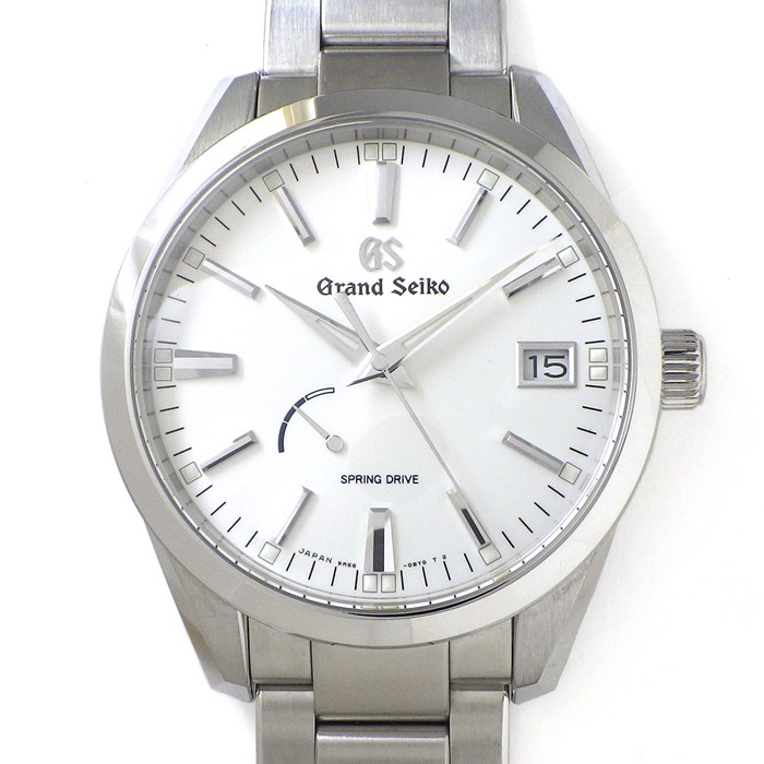 グランドセイコー Grand Seiko 腕時計 ヘリテージ コレクション SBGA299/9R65-0BM0 デイト パワーリザーブ表示 サンレイ ホワイト文字盤 SS スプリングドライブ 自動巻き 【中古】