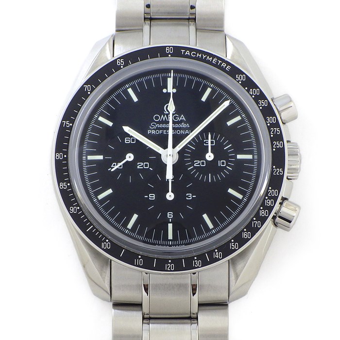 オメガ OMEGA 腕時計 スピードマスター ムーンウォッチ プロフェッショナル 311.30.42.30.01.006 クロノグラフ タキメーター スモールセコンド 裏スケ ブラック 文字盤 SS 黒 手巻き 【中古】