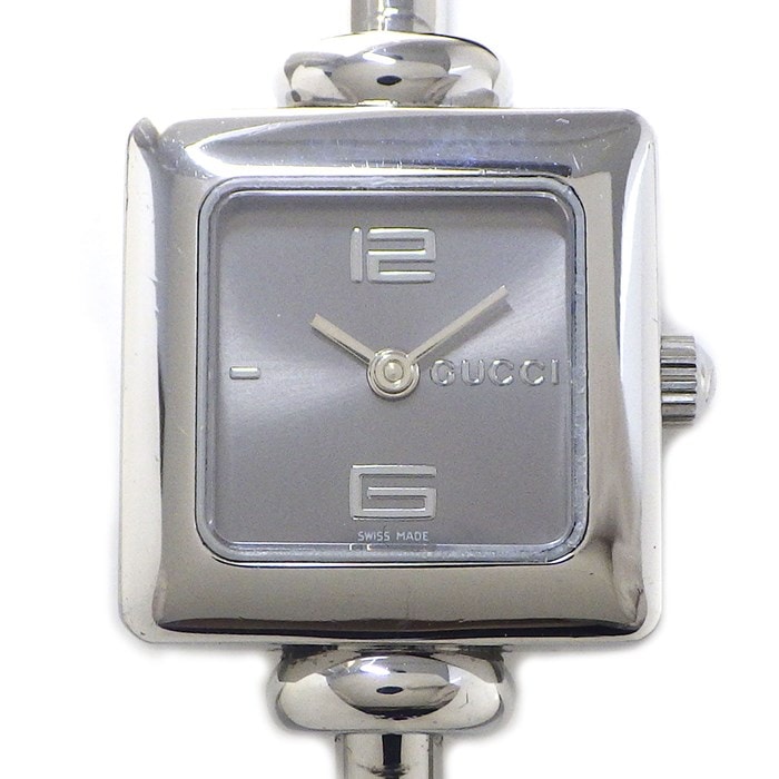 グッチ GUCCI 腕時計 バングルウォッチ 1900L スクエア グレーサンレイ