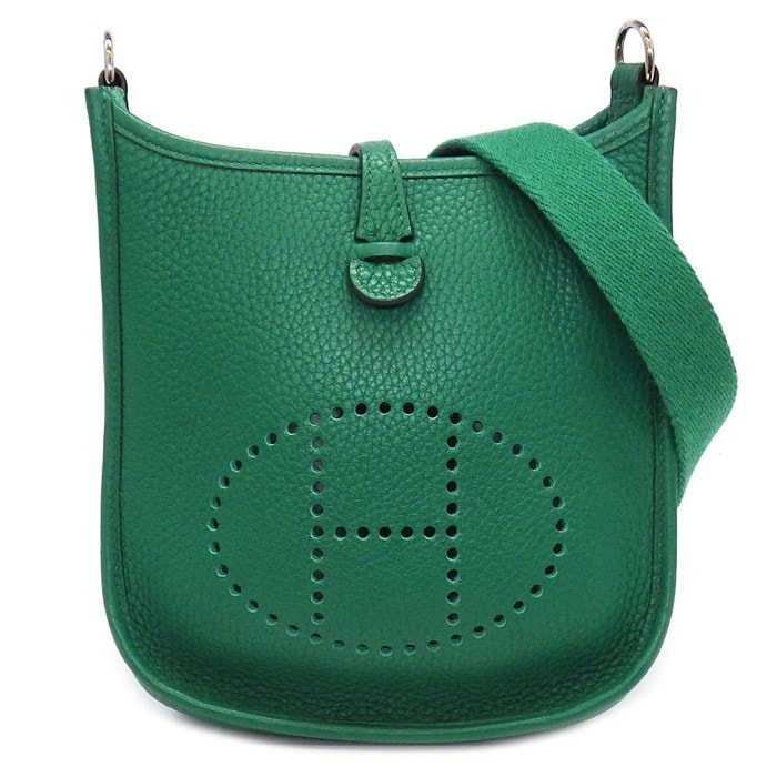 エルメス HERMES ショルダーバッグ エヴリン TPM C刻印 2018年製 ヴェールヴェルティゴ トリヨンクレマンス シルバー金具 【中古】
