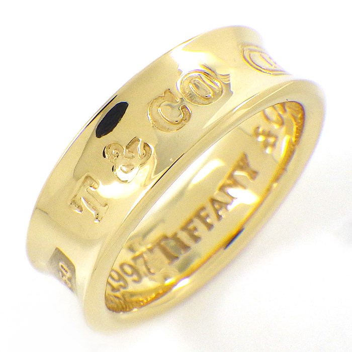 ティファニー Tiffany & Co. リング 1837 ロゴ K18YG 10号 【中古】
