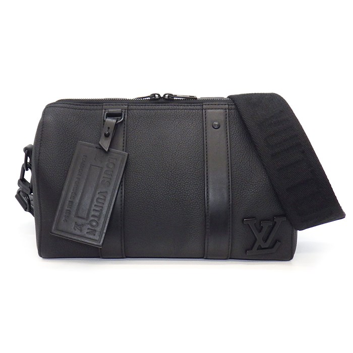 ルイ・ヴィトン Louis Vuitton ショルダーバッグ シティ キーポル M59255 ノワールオブスキュール LV アエログラム ブラック金具 【中古】