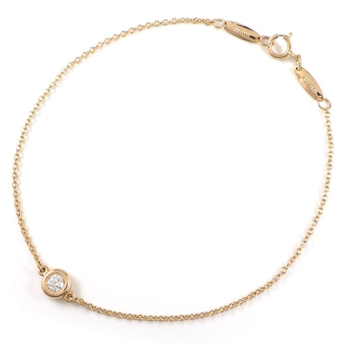 ティファニー Tiffany & Co. ブレスレット バイ ザ ヤード シングル 60148438 ダイヤモンド 計0.10ct K18PG 【中古】