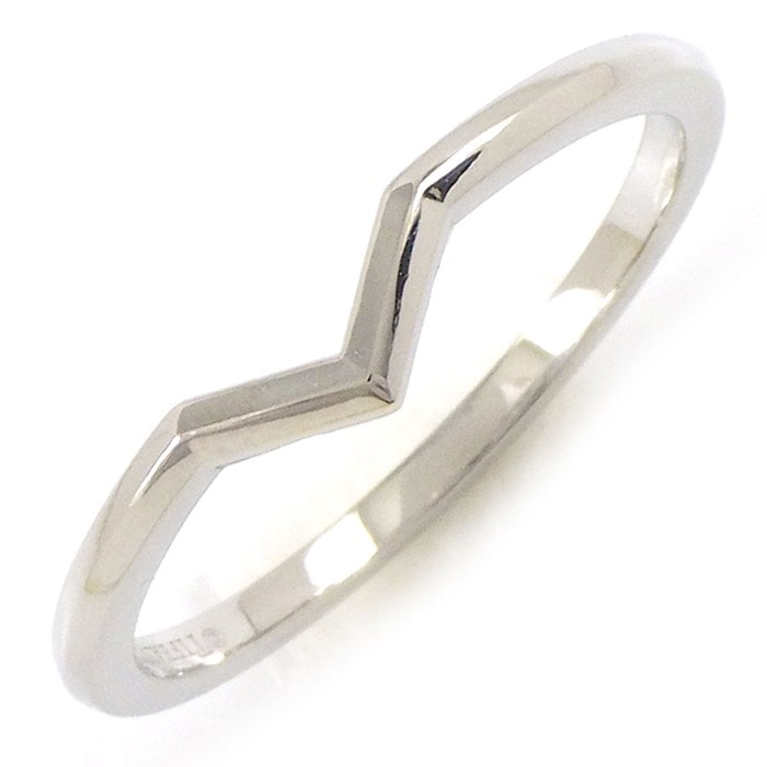 ティファニー Tiffany & Co. リング V バンド PT950 14号 【中古】