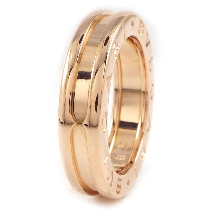 ブルガリ BVLGARI リング B-zero1 ビーゼロワン XS 335990 1バンド ロゴ K18PG 8.5号 / #49 【中古】