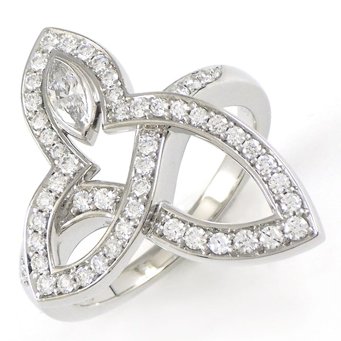 ハリーウィンストン HARRY WINSTON リング リリークラスター FRDPMQRFLC リーフ 1ポイント マーキスカット ダイヤモンド 54ポイント ラウンド ダイヤモンド 計0.41ct PT950 10.5号 【中古】
