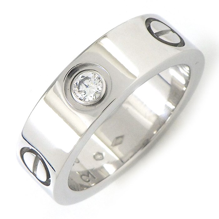 カルティエ Cartier リング ラブ クラシックモデル 1ポイント ダイヤモンド PT950 9.5号 / #50 【中古】