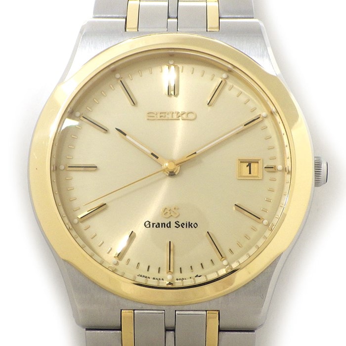 グランドセイコー Grand Seiko 腕時計 SBGG002/8N65-9000 デイト サンレイ ゴールド文字盤 K18YG SS クオーツアナログ 【中古】