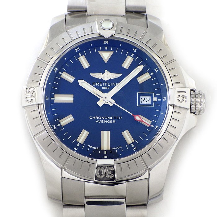 ブライトリング Breitling 腕時計 アベンジャー A17318101C1A1 ブルー文字盤 デイト 回転ベゼル SS 自動巻き 【箱・保付き】 【中古】
