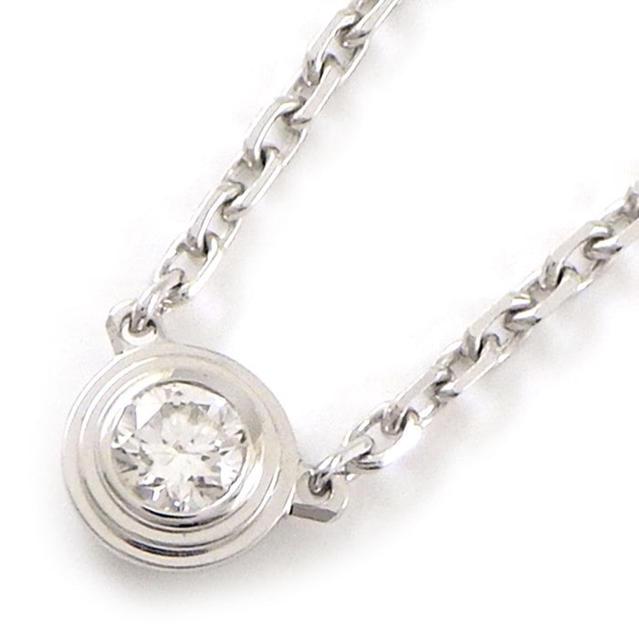 カルティエ Cartier ネックレス ダムール XS ディアマン レジェ B7224515 1ポイント ダイヤモンド 0.04ct K18WG 【中古】