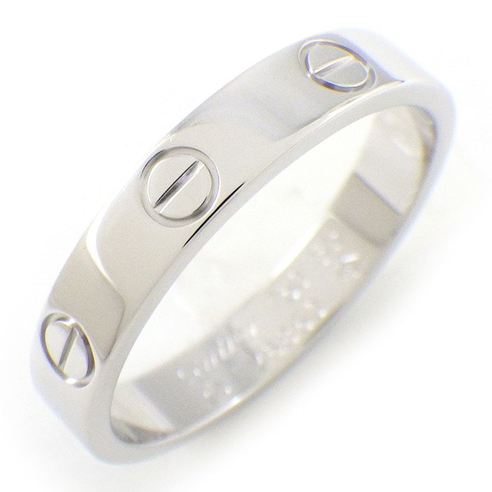 カルティエ Cartier リング ラブ スモールモデル SM B4085155 K18WG 15号 / #55 【中古】