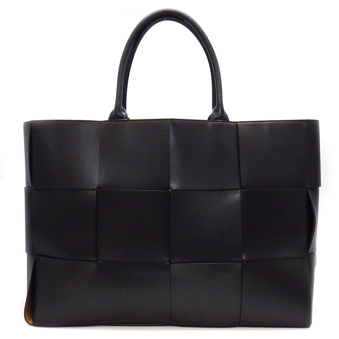 ボッテガヴェネタ Bottega Veneta トートバッグ アルコ トート ラージ 608608 ブラック ブラウン レザー 【中古】