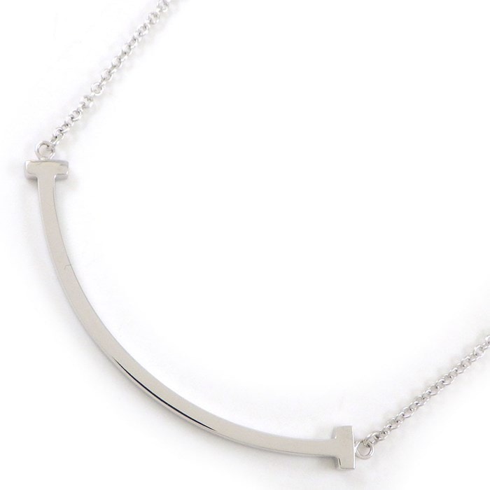 ティファニー Tiffany & Co. ネックレス T スマイル スモール 60011677 K18WG 【中古】
