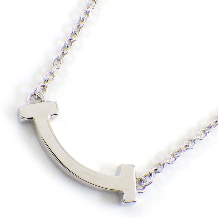  ティファニー Tiffany & Co. ネックレス T スマイル ミニ K18WG 【中古】