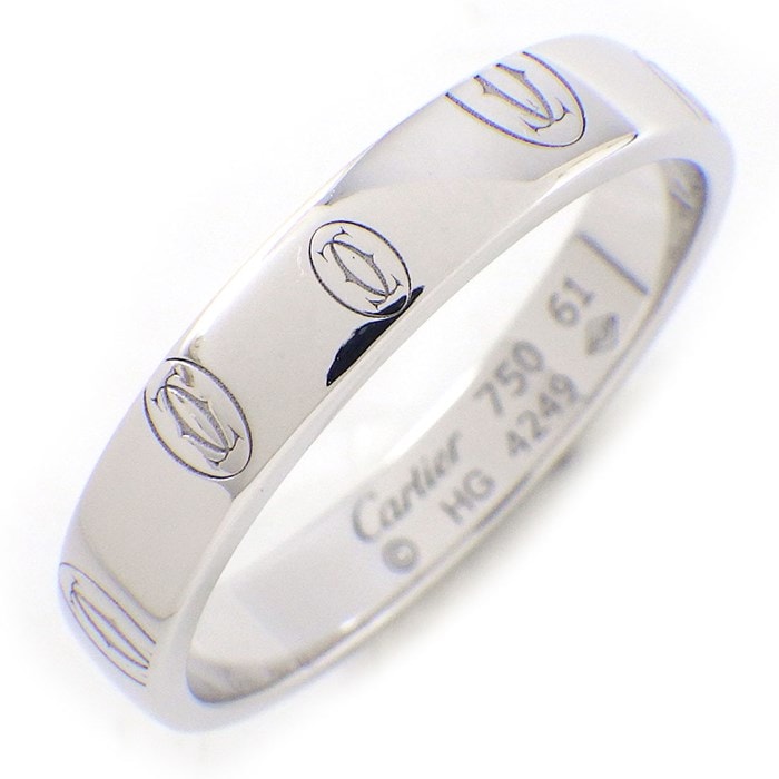 カルティエ Cartier リング ハッピーバースデー SM B4050961 K18WG 20.5号 / #61 【中古】