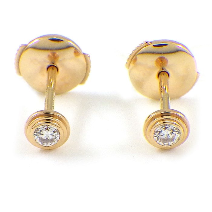 カルティエ Cartier ピアス ダムール XS ディアマン レジェ B8301214 ダイヤモンド 計0.08ct K18PG 【箱・保付き】 【中古】