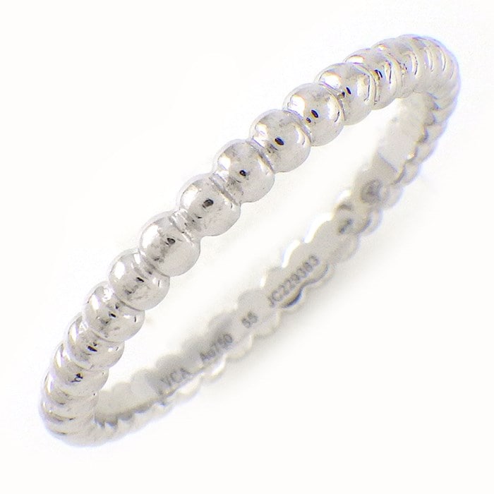 ヴァンクリーフ＆アーペル Van Cleef & Arpels リング ペルレ ゴールド スモール VCARPJME00 K18WG 14.5号 / #55 【箱・保付き】 【中古】