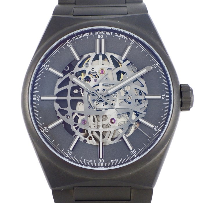 フレデリック・コンスタント FREDERIQUE CONSTANT 腕時計 ハイライフ オートマチック スケルトン 41mm FC-310DGSKT4TNH6B 世界限定888本 裏スケ 夜光インデックス 夜光針 ダークグレー スケルトン文字盤 SS(チタンPVD) 自動巻き 【箱・保付き】 【中古】