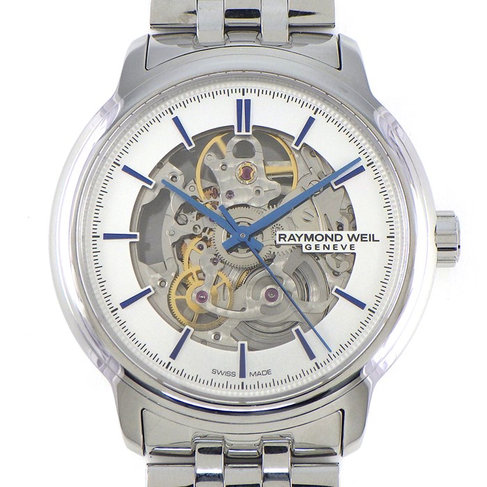 レイモンド・ウェイル RAYMOND WEIL 腕時計 マエストロ 2215-ST-65001 スケルトン文字盤 裏スケ SS 自動巻き 【箱・保付き】 【中古】
