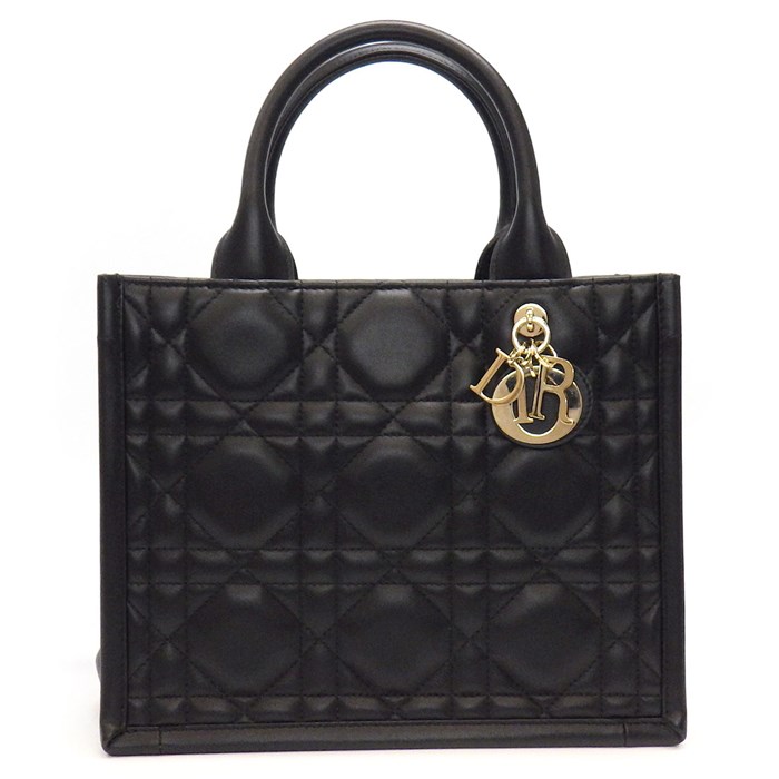 ディオール Dior ハンドバッグ トートバッグ ブックトート スモール カーフスキン M1325OWHP_M900 ブラック マクロ カナージュ カーフスキン 【中古】