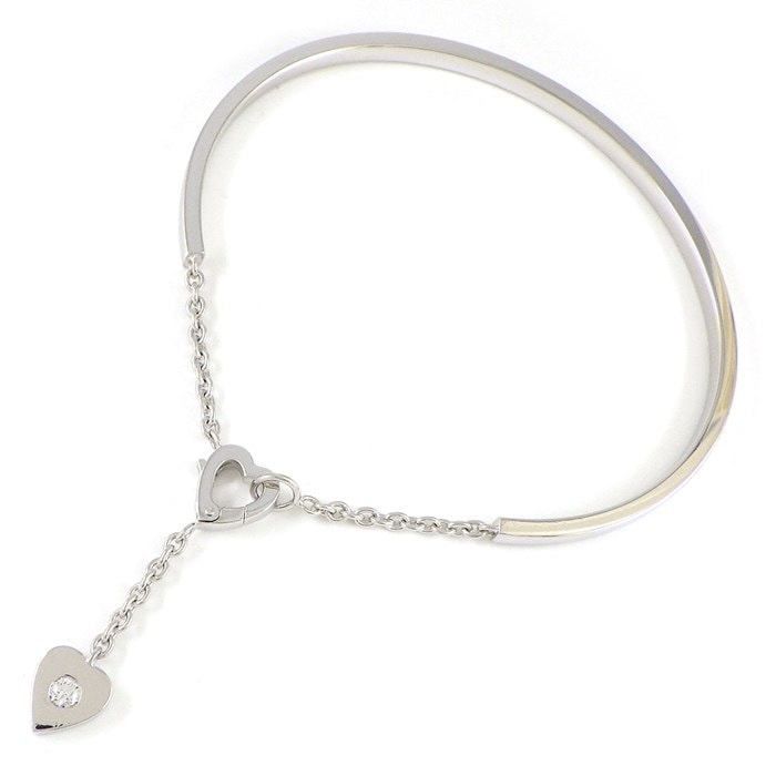  カルティエ Cartier ブレスレット モナムール ハートモチーフ 1ポイント ダイヤモンド K18WG / #17 【中古】