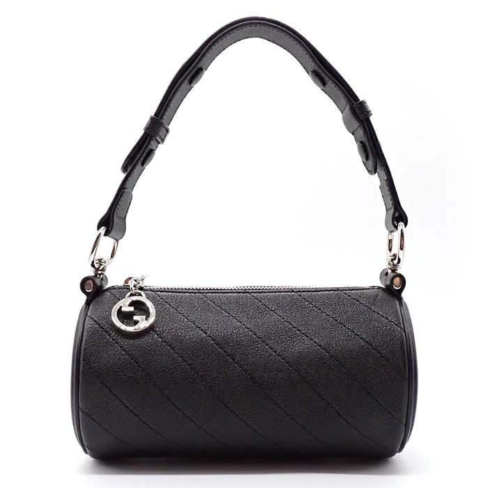グッチ GUCCI ショルダーバッグ ブロンディ ミニ 760170 ブラック レザー シルバー金具 【中古】