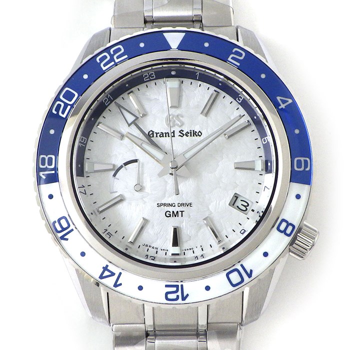 グランドセイコー Grand Seiko 腕時計 スポーツコレクション シュカブラ SBGE275 9R16-0AC0 GMT 20周年記念 1500本限定モデル ホワイト文字盤 デイト 裏スケ パワーリザーブ表示 回転ベゼル SS スプリングドライブ 【箱・保付き】 【中古】