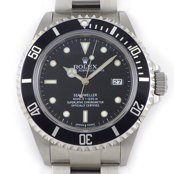 ロレックス Rolex 腕時計 シードゥエラー 16600T D番 2005年製 ブラック文字盤 デイト 回転ベゼル 夜光針・インデックス SS 自動巻き 【箱・保付き】 【中古】