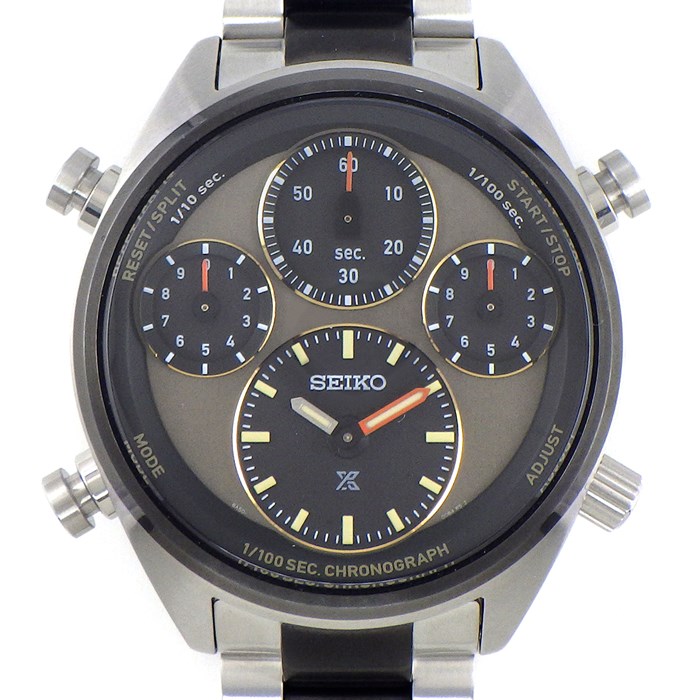 セイコー SEIKO 腕時計 プロスペックス SBER005/8A50-00C0 アナログクオーツクロノグラフ40周年記念限定モデル クロノグラフ 夜光インデックス 夜光針 ブラウン文字盤 SS ソーラー 【中古】