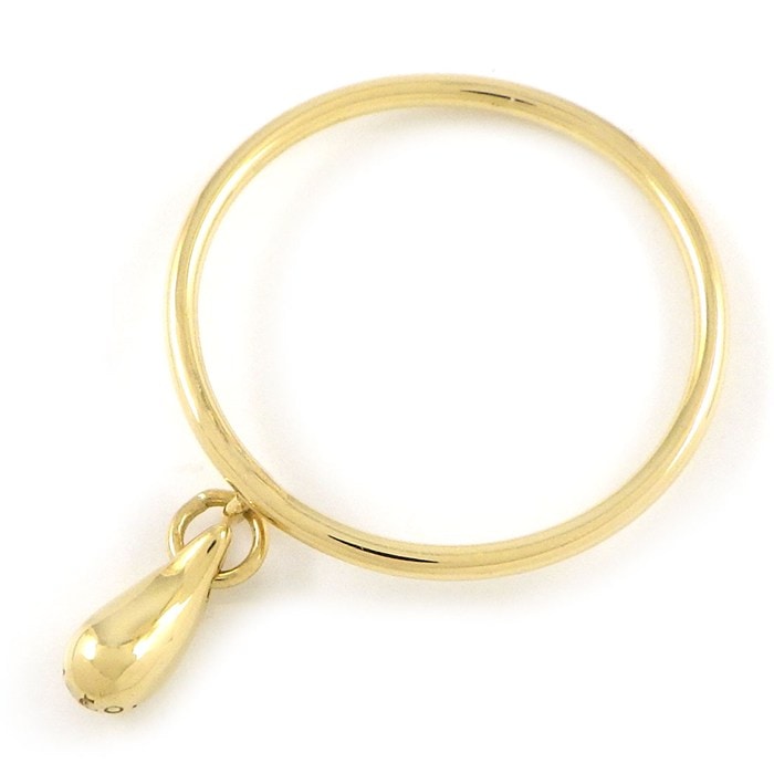 ティファニー Tiffany & Co. リング ティアドロップ K18YG 14号 【中古】