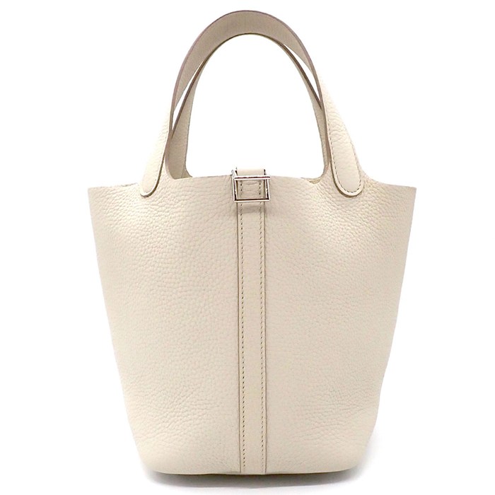 エルメス HERMES ハンドバッグ ピコタン ロック PM B刻印 2023年 ベトン トリヨンクレマンス シルバー金具 【中古】