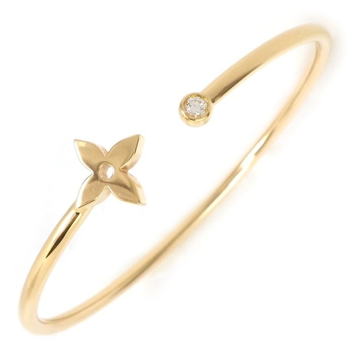 ルイ・ヴィトン LOUIS VUITTON バングル ブラスレ ツィスト ブロッサム Q9553 1ポイント ダイヤモンド 0.06ct K18PG / #15 【箱・保付き】 【中古】