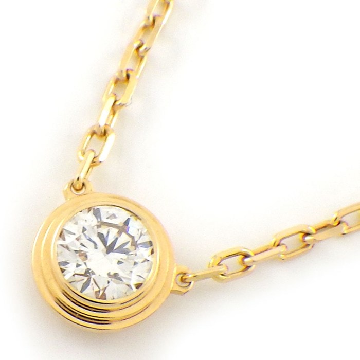 カルティエ Cartier ネックレス ダムール LM ディアマン レジェ B7215600 1ポイント ダイヤモンド 0.18ct K18PG 【中古】