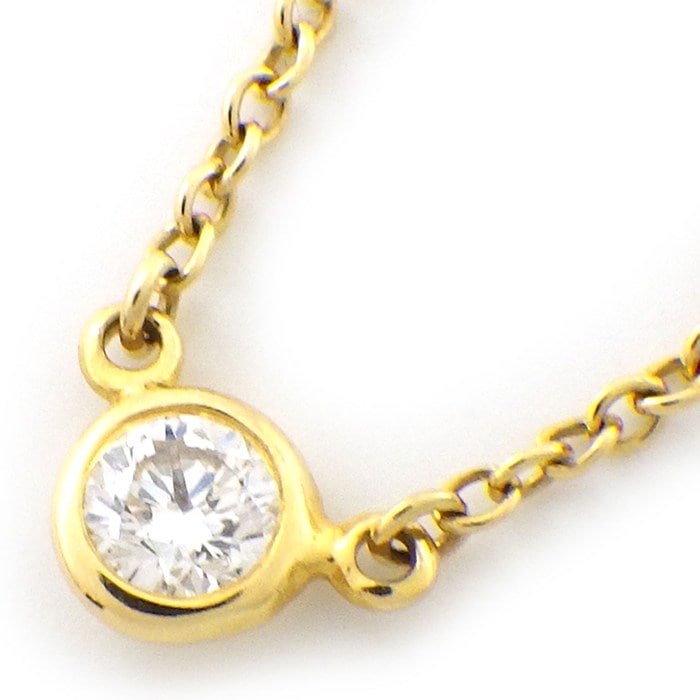 ティファニー Tiffany & Co. ネックレス バイザヤード シングル 60017720 ダイヤモンド 0.08ct K18YG 【中古】