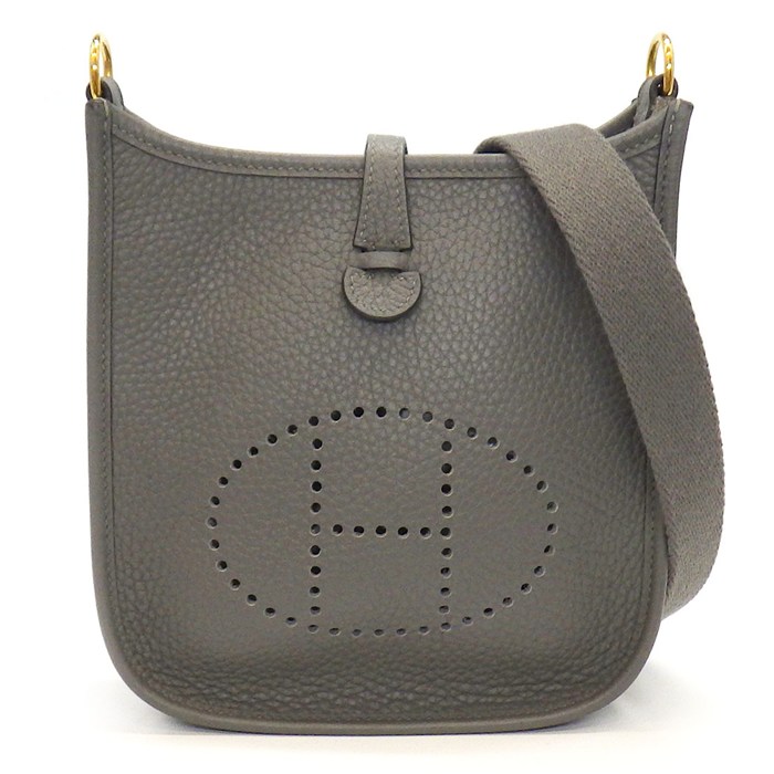 エルメス HERMES ショルダーバッグ エヴリン TPM U刻印 2022年製 グリメイヤー トリヨンクレマンス ゴールド金具 【中古】