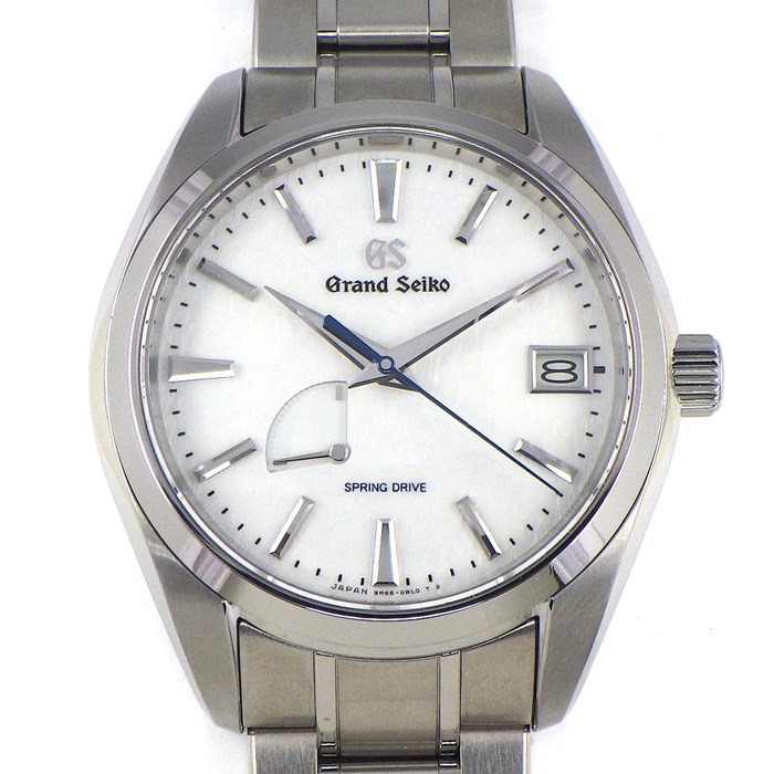 グランドセイコー Grand Seiko 腕時計 ヘリテージコレクション SBGA211/9R650AE0 デイト 裏スケ パワーリザーブ表示 ホワイト 雪白パターン文字盤 チタン スプリングドライブ 自動巻き 【箱・保付き】 【中古】