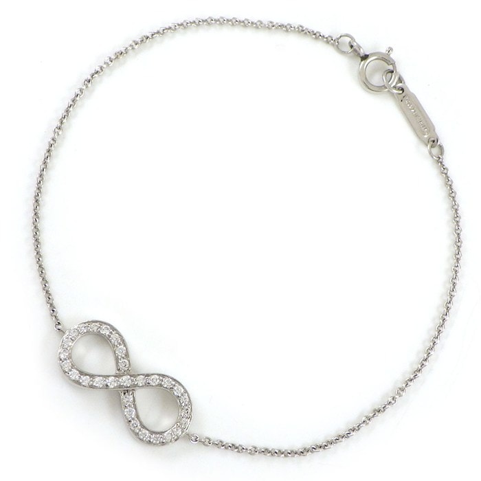  ティファニー Tiffany & Co. ブレスレット インフィニティ ダイヤモンド PT950 【中古】