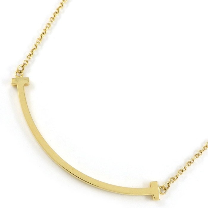 ティファニー Tiffany & Co. ネックレス T スマイル スモール 60011679 K18YG 【中古】
