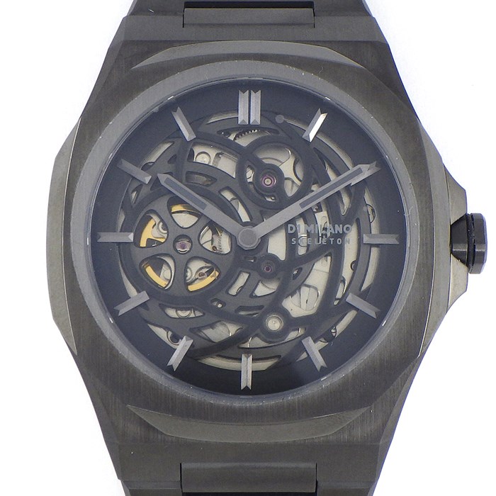ディーワンミラノ D1 Milano 腕時計 メカニカル コレクション スケルトン ガンメタル SKBJ11 ブラック スケルトン文字盤 ブラックPVD (SS) 自動巻き