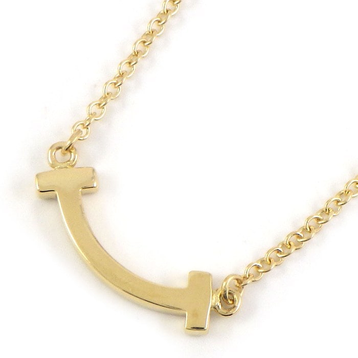 ティファニー Tiffany & Co. ネックレス Tスマイル ミニ マイクロ 62617640 K18YG 【中古】