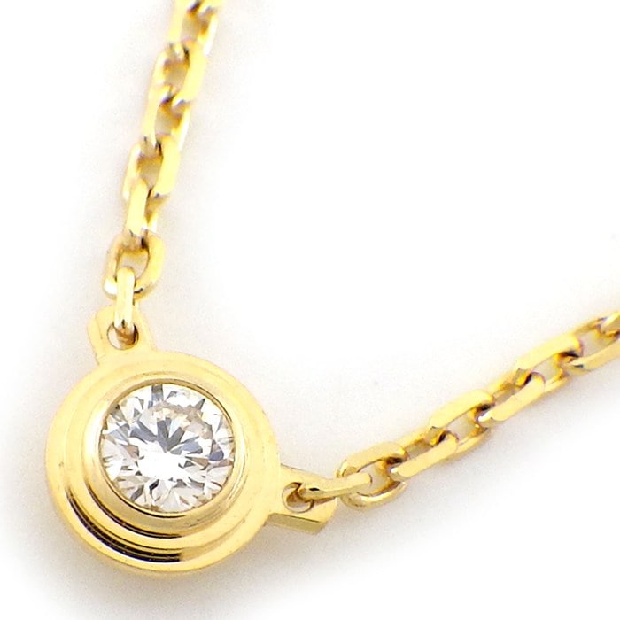 カルティエ Cartier ネックレス ダムール XS ディアマン レジェ B7224517 1ポイント ダイヤモンド 0.04ct K18YG 【中古】